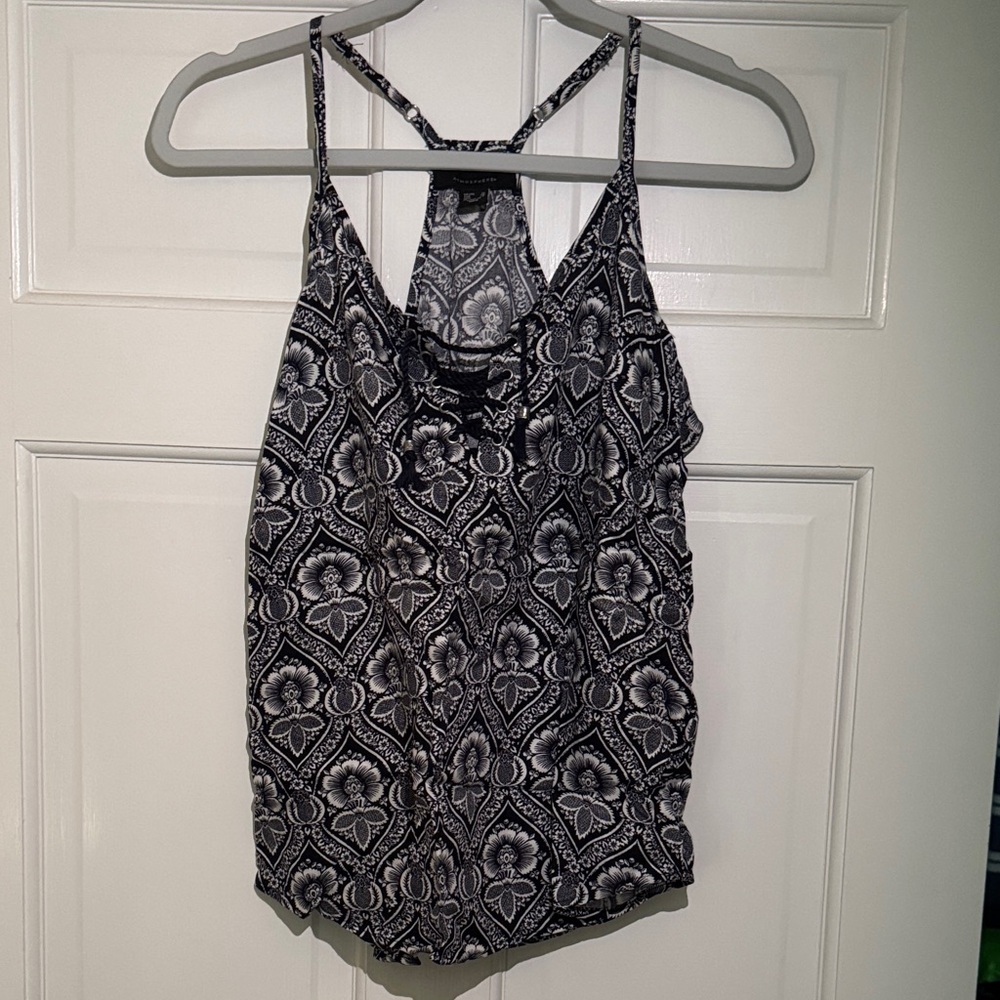 Atmosphere Black and White Backless Camisole